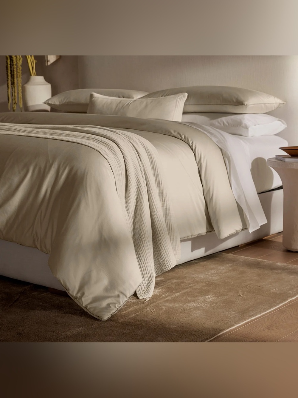 New boll & branch  Signature Comforter Set comforter Bedding Set 
 Beige sand